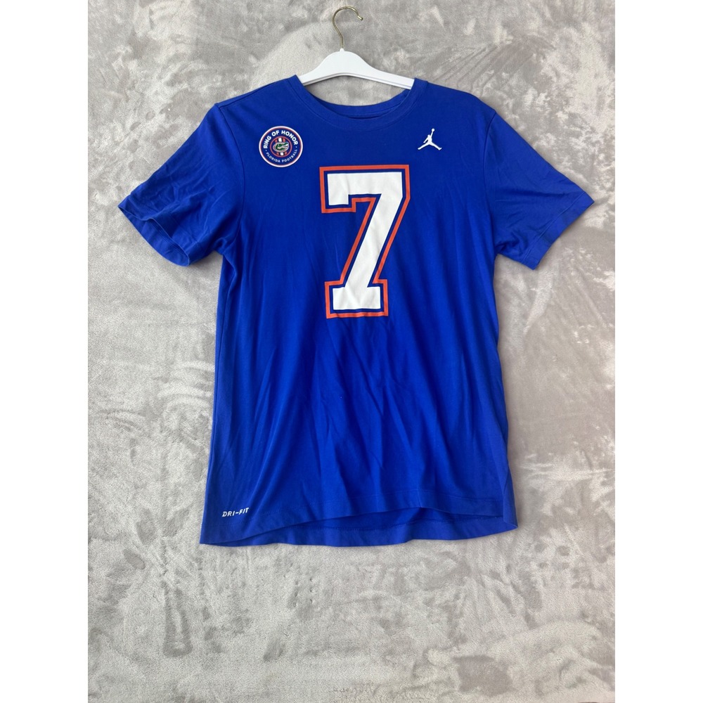 Nike Florida Gators Danny Wuerffel 7 Ring of Honor Blue Dri-FIT T-Shirt Small
